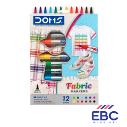 DOMS Fabric Markers 12 Shades